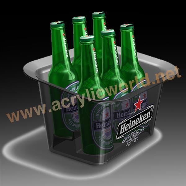 heineken acrylic ice bucket for bar